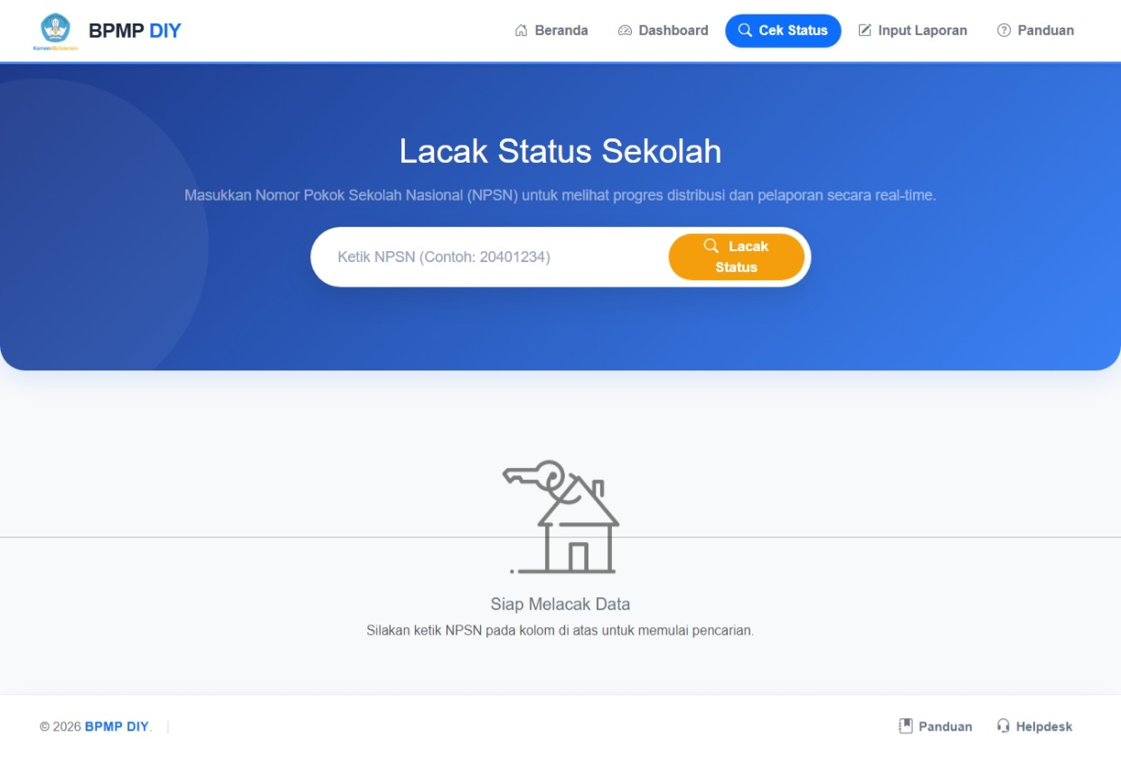 Halaman Cek Status